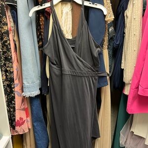 Wrap dress, gray